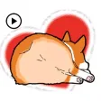 Animated Corgi Butt Sticker Animated Corgi Butt Sticker