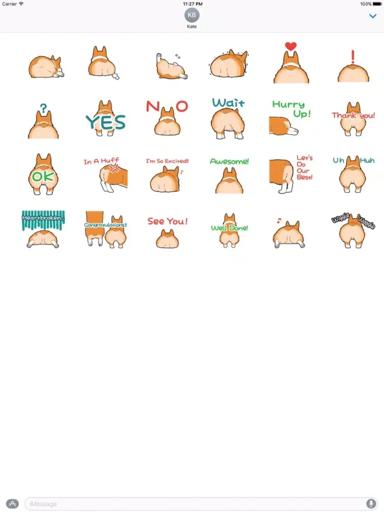 Captures d'écran de Animated Corgi Butt Sticker iPad 