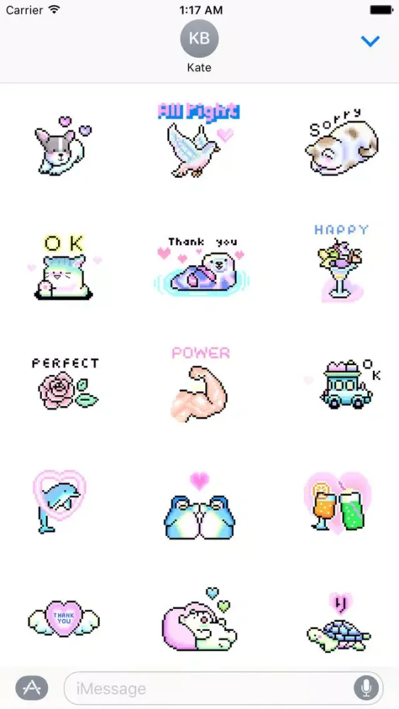 ภาพหน้าจอของ Animated Cute Pixel Stickers