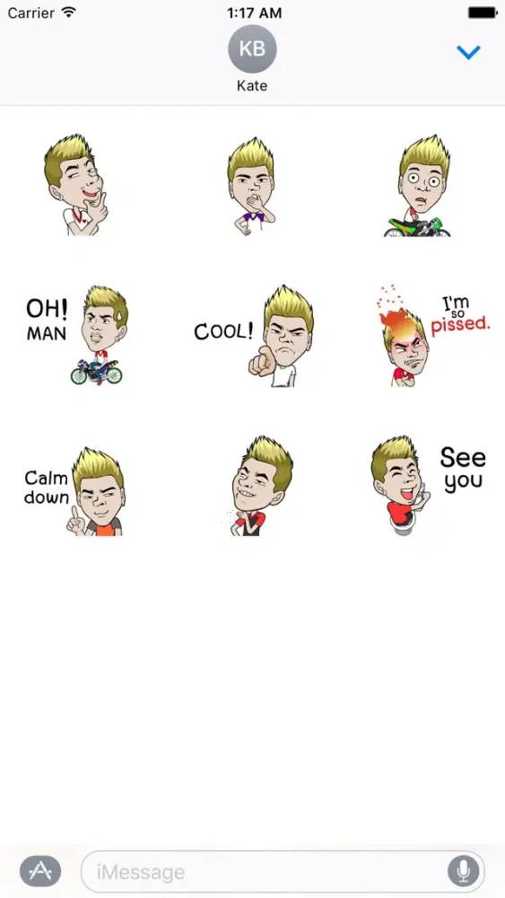 Capturas de pantalla de Animated Funny Boy Sticker