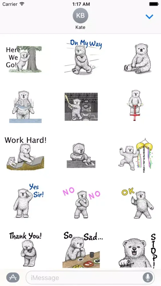تصاویر Animated Happy Bear Stickers