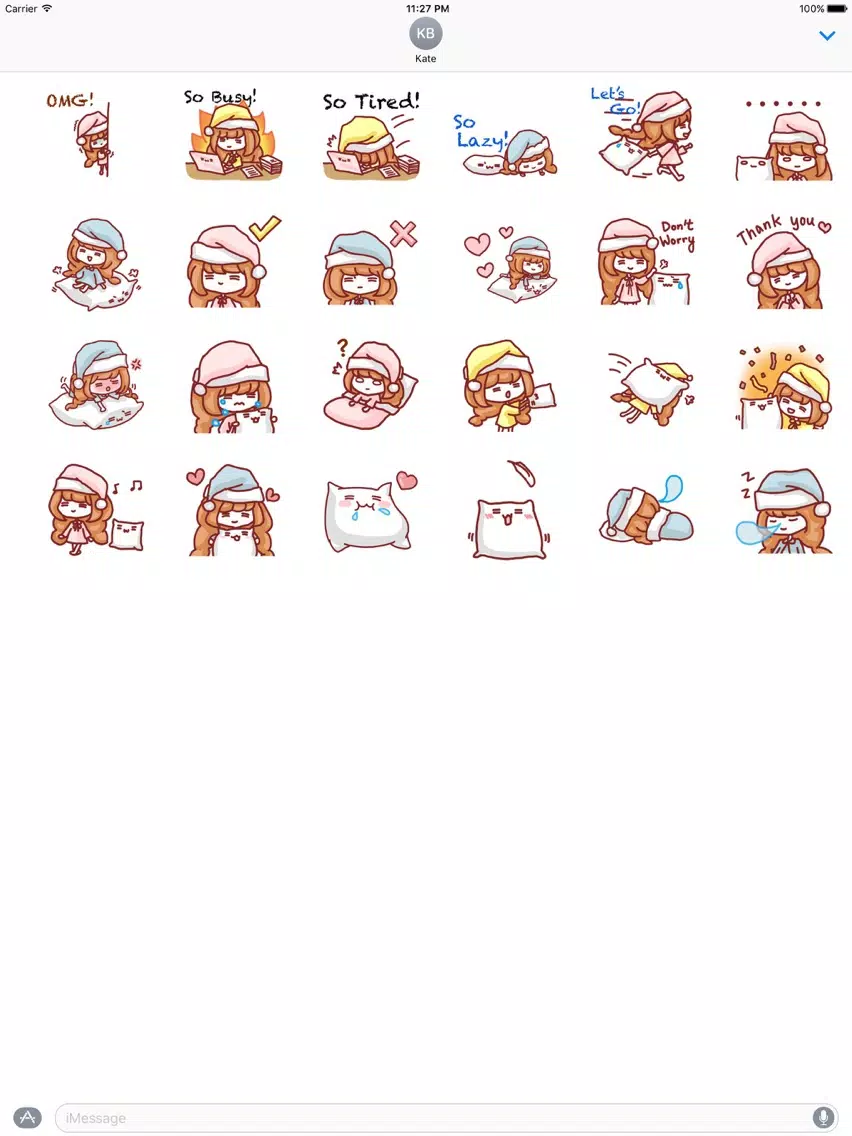 Screenshot di Animated Lazy Girl With Pillow iPad 