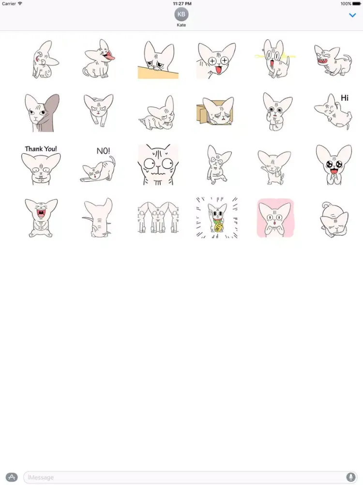 Animated Sphynx Cat Sticker iPad  Screenshots