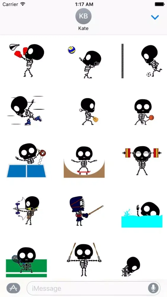 Скриншоты Animated Sporty Skeleton Emoji
