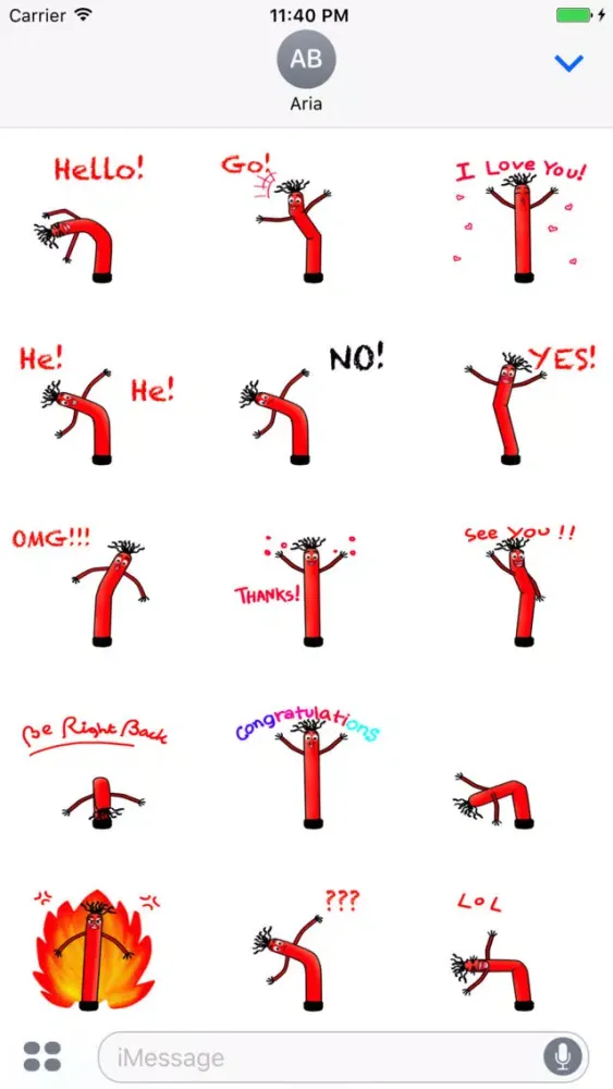 Animated Tube Man Sticker应用截图