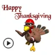 Animated Turkey Day Sticker
