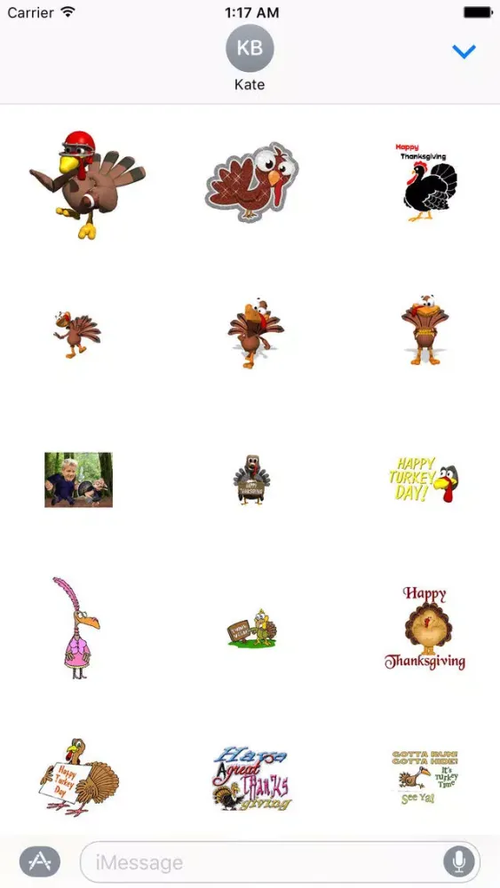 Animated Turkey Day Sticker スクリーンショット