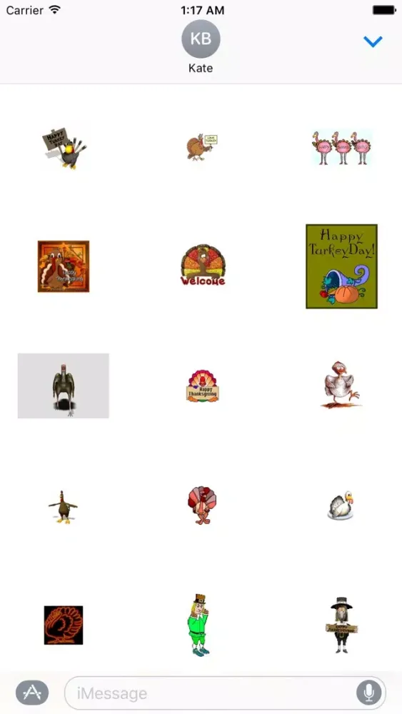 Animated Turkey Day Sticker スクリーンショット