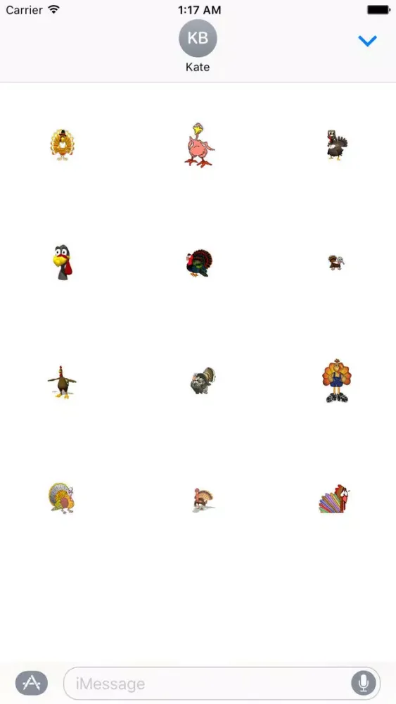 Animated Turkey Day Sticker スクリーンショット