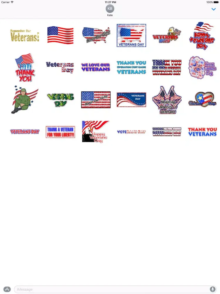 Animated Veterans Day Stickers iPad  Ekran Görüntüleri