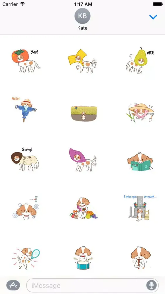 Autumn of Cavalier Dog Sticker應用截圖