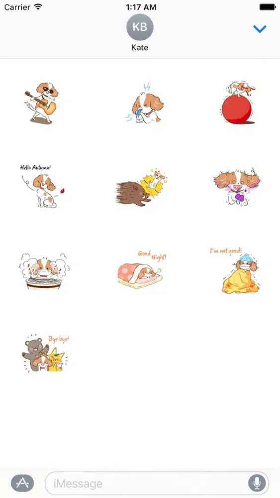 Autumn of Cavalier Dog Sticker應用截圖