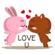 Bear and Rabbit Love LoveMoji Bear and Rabbit Love LoveMoji