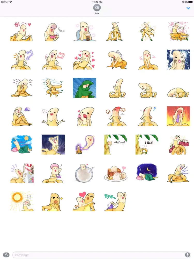 Beautiful Banana Model Sticker iPad  स्क्रीनशॉट