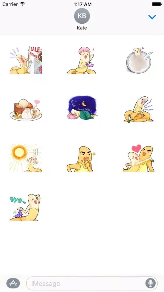 Beautiful Banana Model Sticker स्क्रीनशॉट