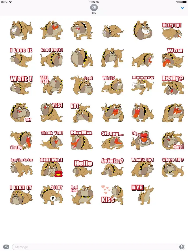 BullMoji - English Bulldog Dog Emoji Stickers iPad  Screenshots