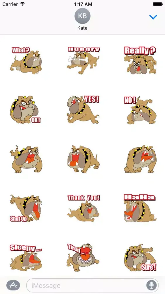 BullMoji - English Bulldog Dog Emoji Stickers Screenshots