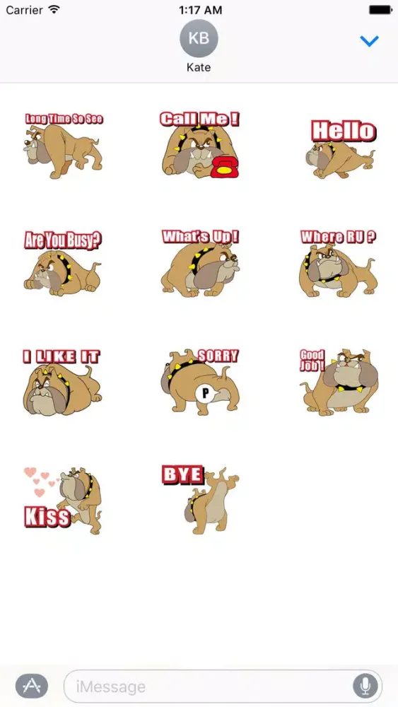BullMoji - English Bulldog Dog Emoji Stickers Screenshots