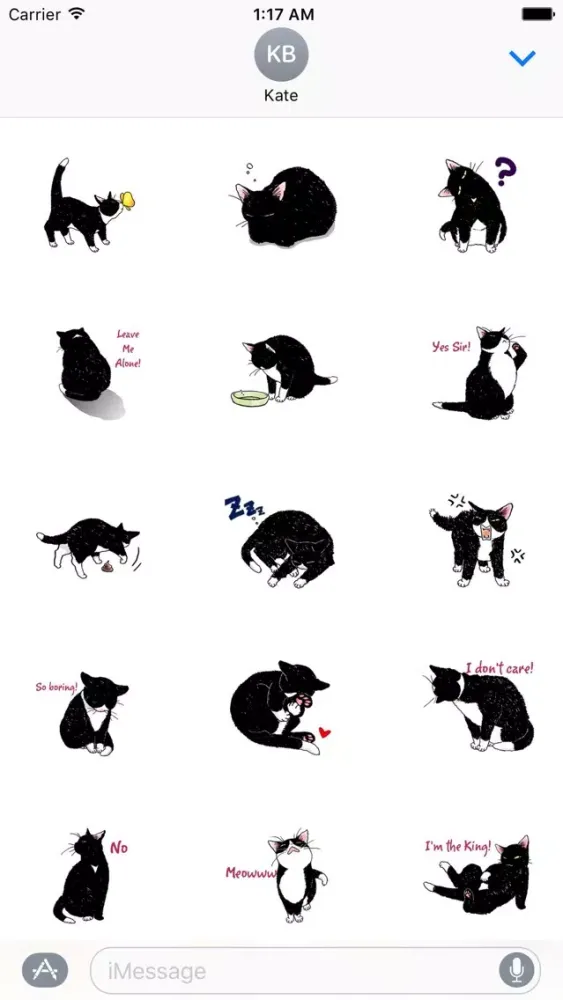 Catmoji - Adorabel Black Cat Sticker应用截图