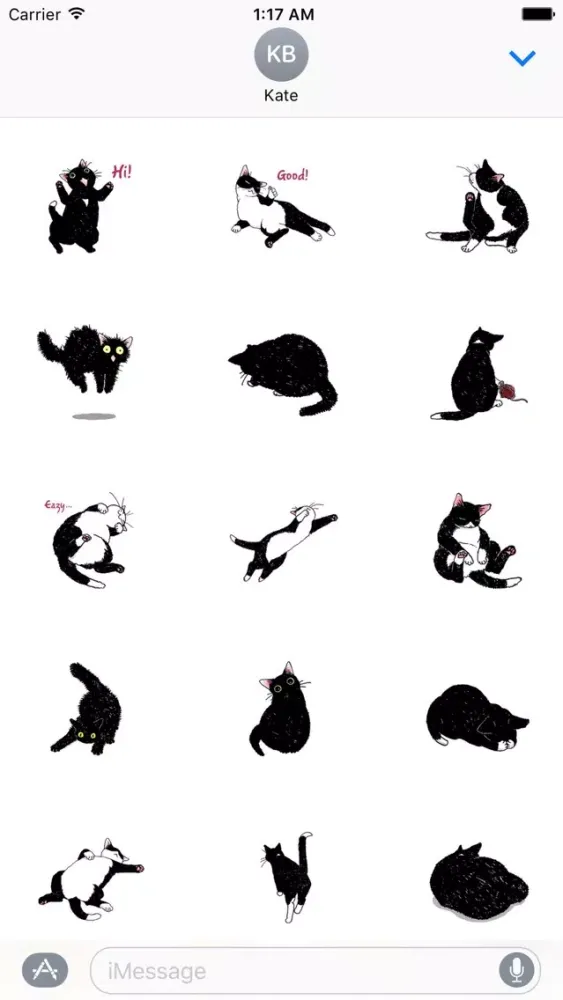 Catmoji - Adorabel Black Cat Sticker应用截图