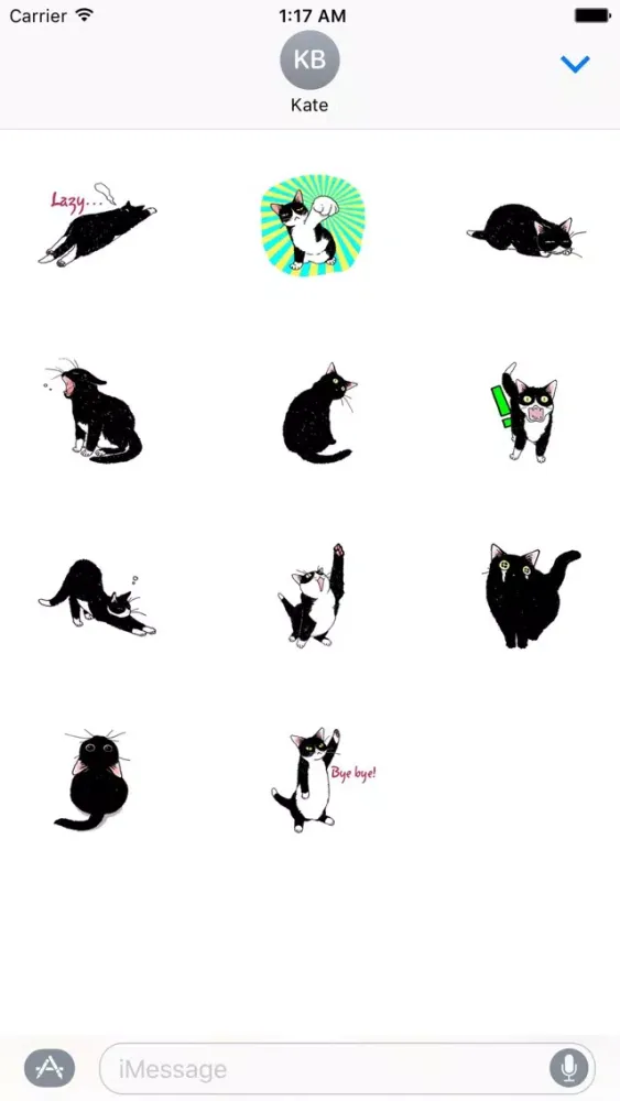 Catmoji - Adorabel Black Cat Sticker应用截图