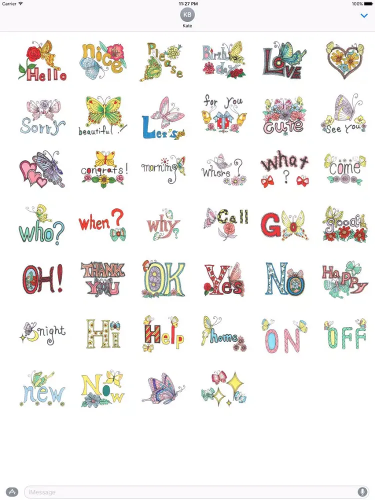 ภาพหน้าจอของ Chat With Flower And Butterfly iPad 