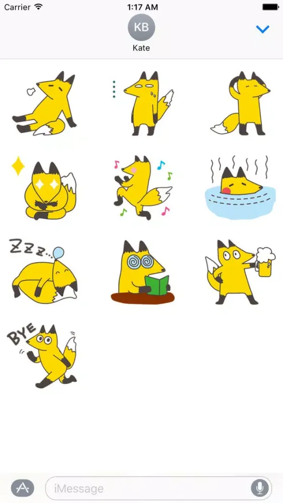 Cheerful Fox Foxmoji Sticker スクリーンショット