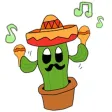 Cheerful Mexico Cactus Sticker Cheerful Mexico Cactus Sticker