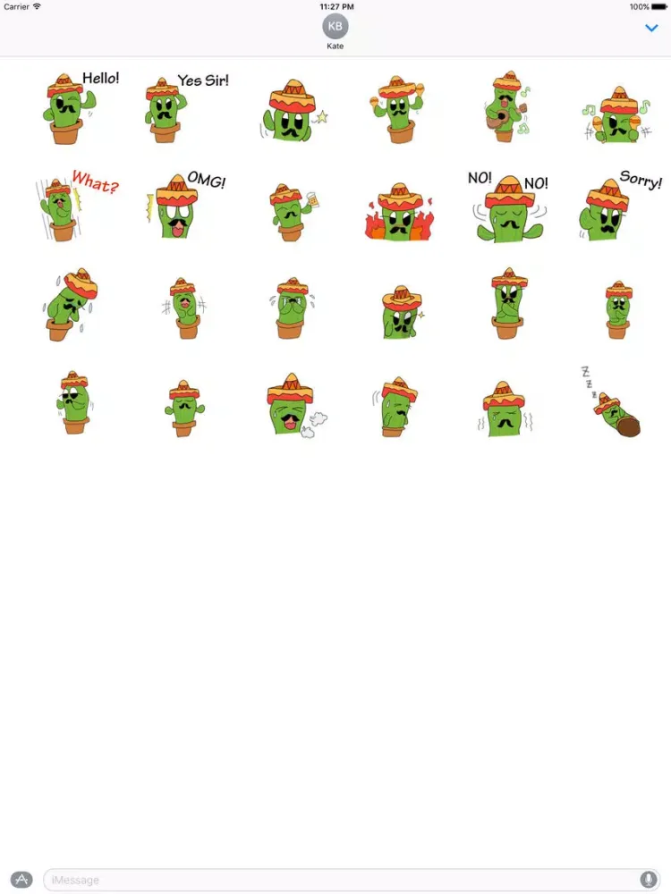 Screenshot di Cheerful Mexico Cactus Sticker iPad 