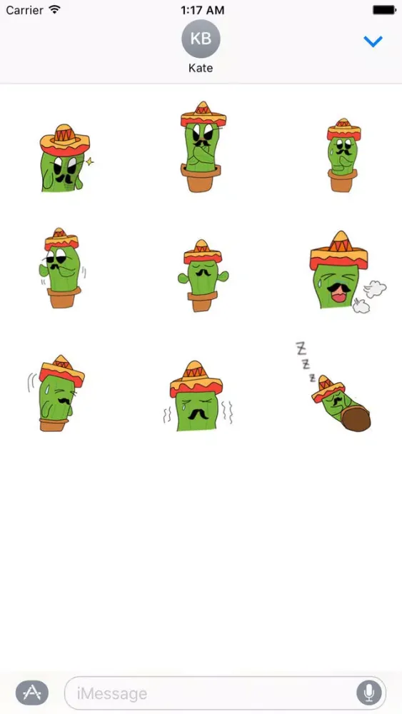 Screenshot di Cheerful Mexico Cactus Sticker