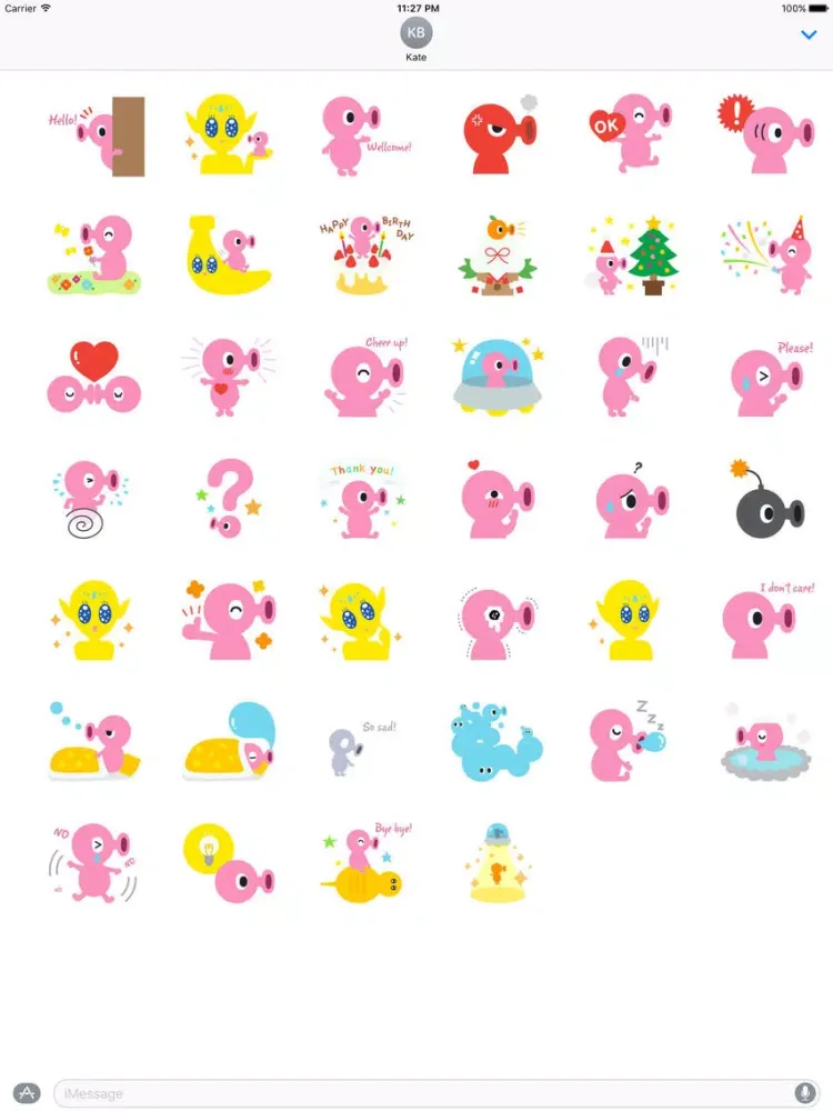 Cute Alien - AlienMoji Sticker iPad 应用截图