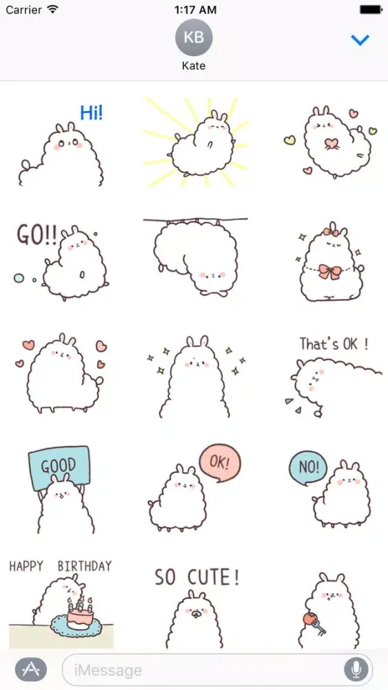 Cute Alpaca Alpacamoji Sticker 스크린샷