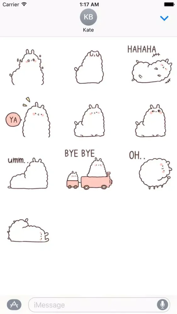 Cute Alpaca Alpacamoji Sticker 스크린샷