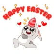 Cute Bunnies In Easter Sticker