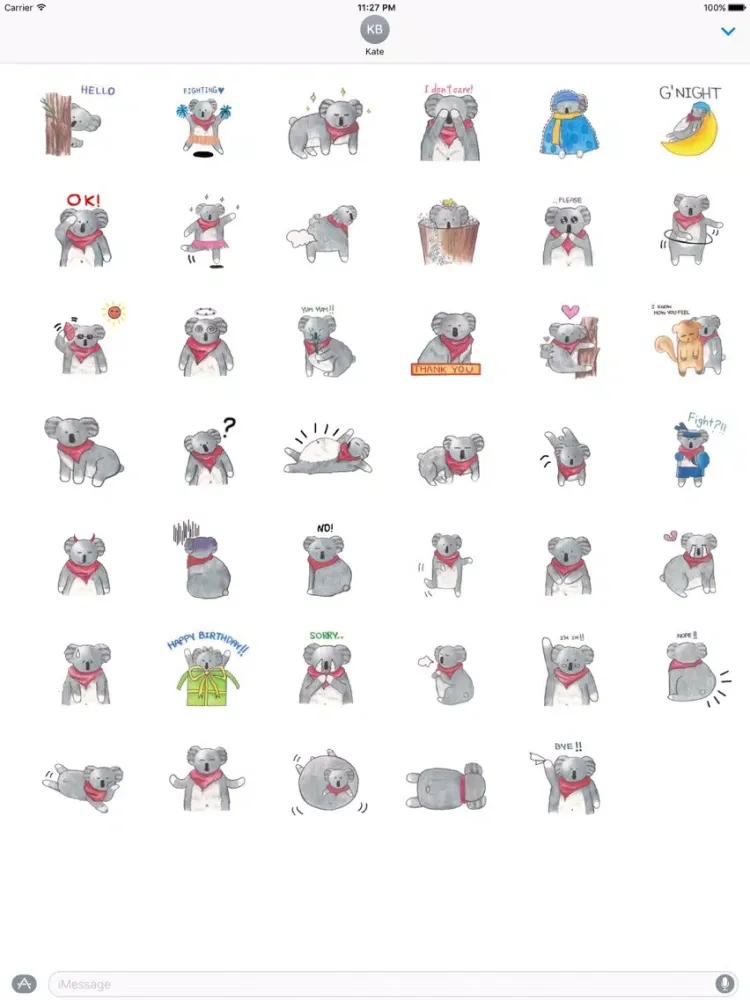 Ảnh chụp màn hình của Cute Chubby Koala Sticker iPad 