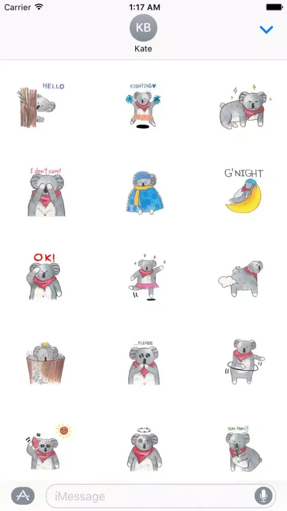 Ảnh chụp màn hình của Cute Chubby Koala Sticker