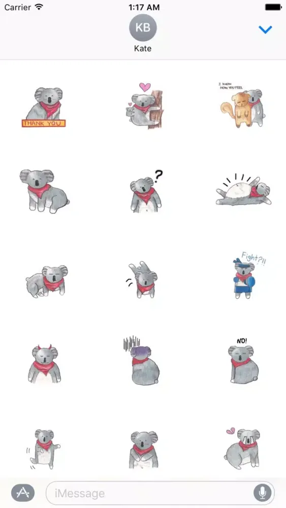 Ảnh chụp màn hình của Cute Chubby Koala Sticker