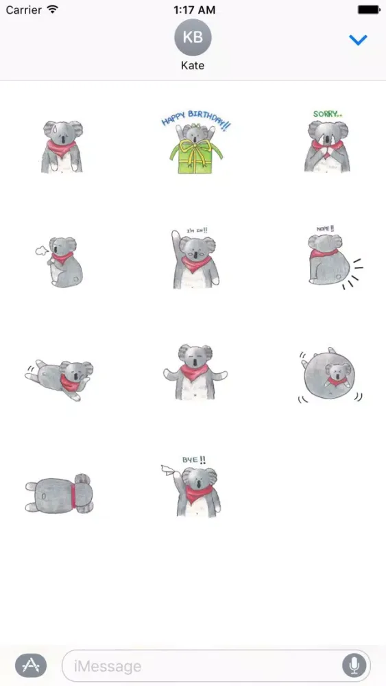 Ảnh chụp màn hình của Cute Chubby Koala Sticker