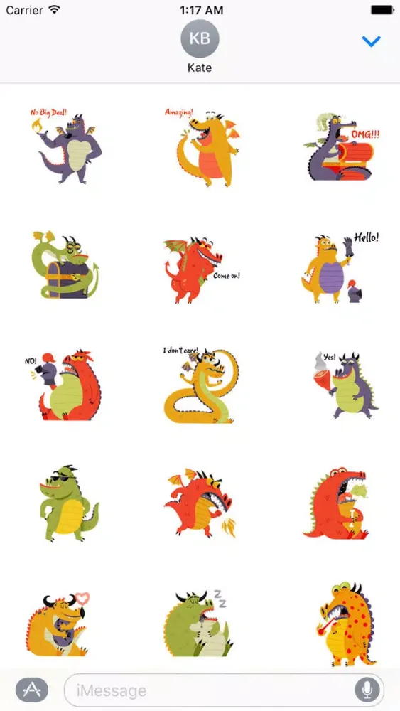 Captures d'écran de Cute Dragon - DragonMoji Sticker