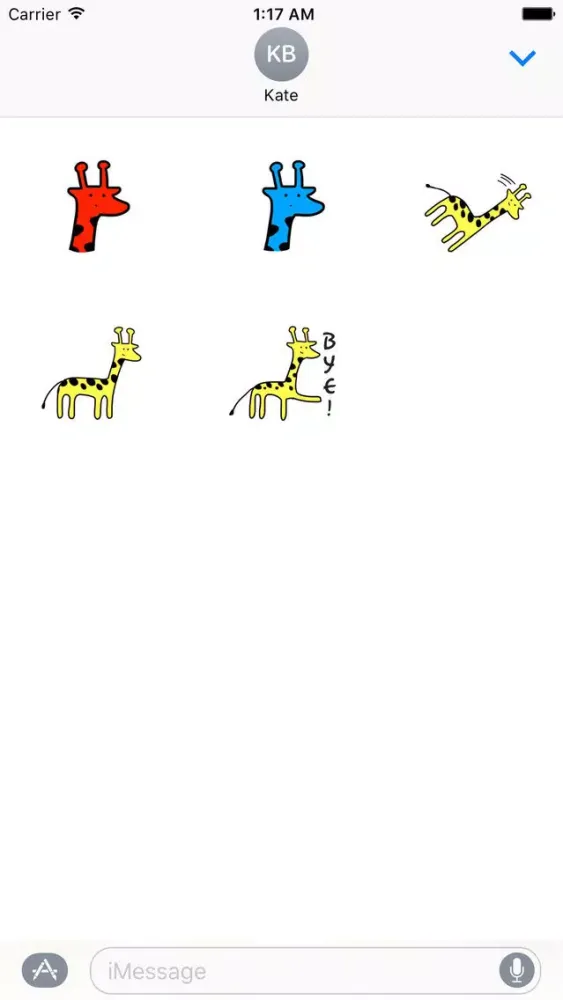 Tangkapan skrin Cute Giraffe To Reply Sticker