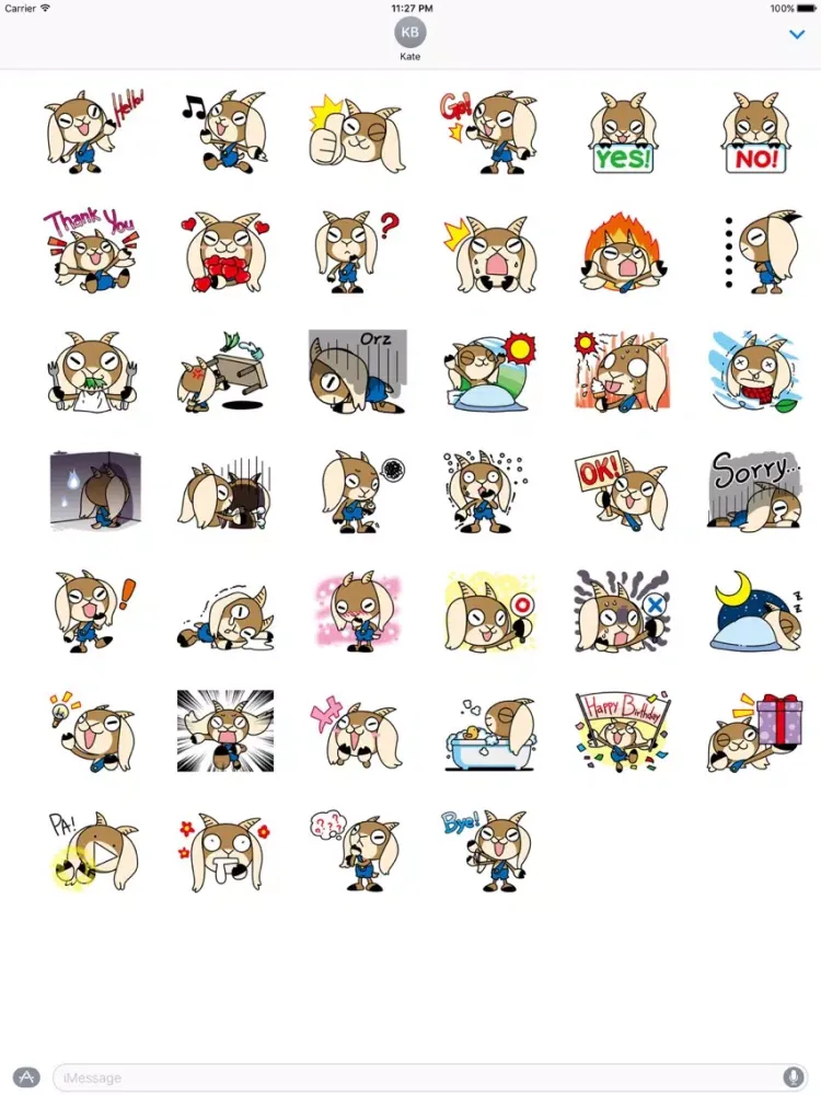 Cute Goat - GoatMoji Sticker iPad  Screenshots