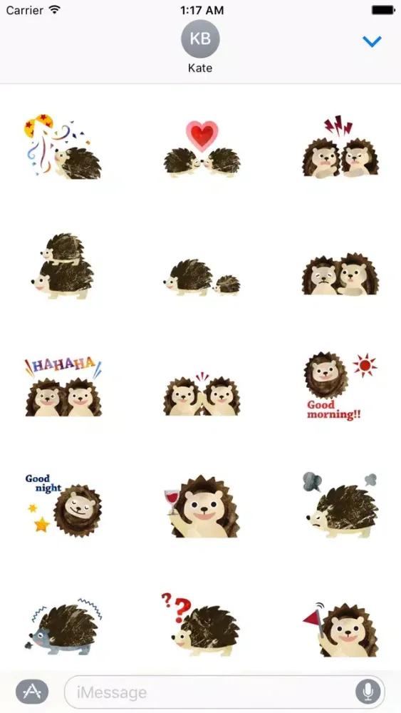 Cute Hedgehog - Hedgmoji Sticker 스크린샷