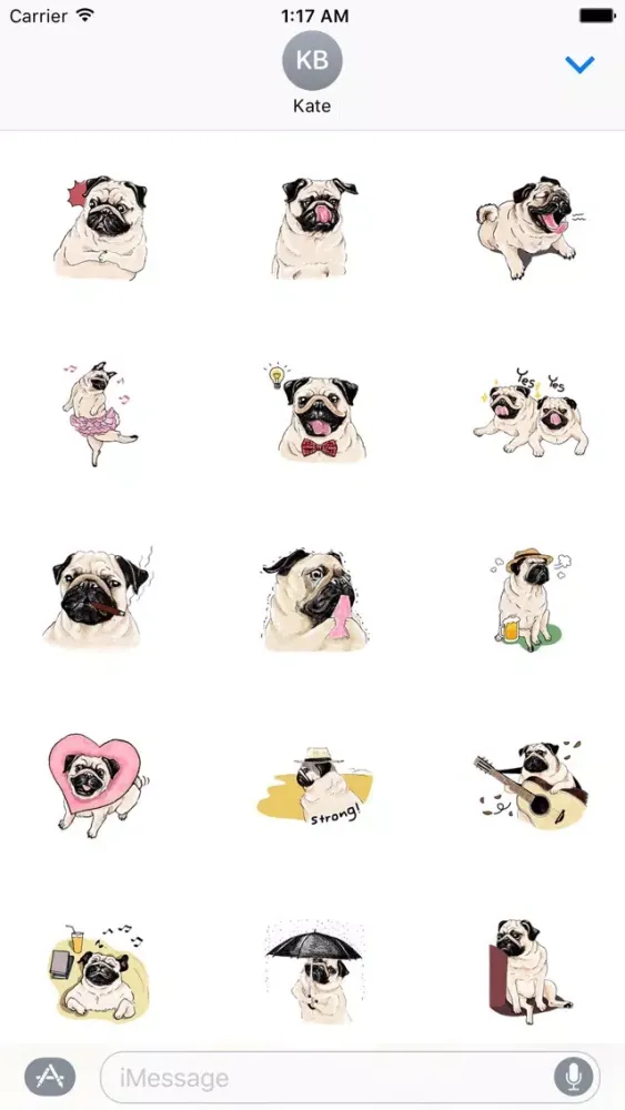 Capturas de pantalla de Cute Pug Wonderful Dog Sticker
