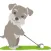 Cute Schnauzer Dog Love Golf