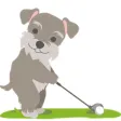 Cute Schnauzer Dog Love Golf Cute Schnauzer Dog Love Golf