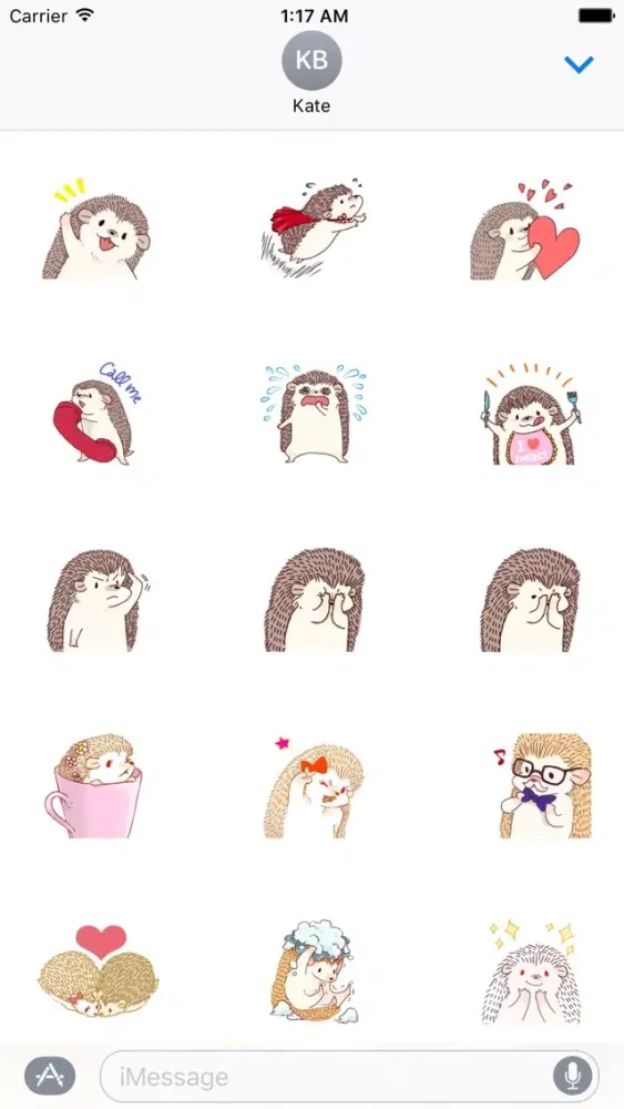 تصاویر Cute Small Hedgehog Sticker