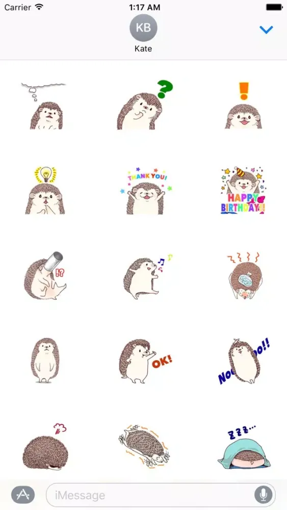 تصاویر Cute Small Hedgehog Sticker