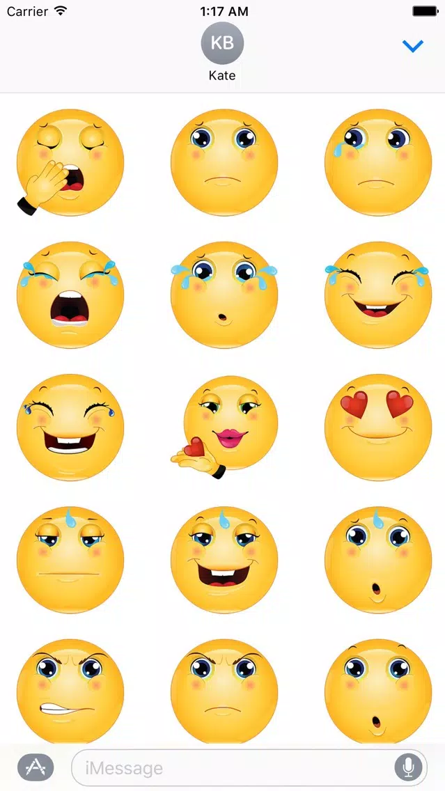 Cute Smileys Emoticons Sticker Screenshots