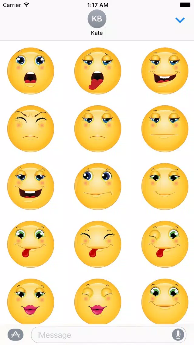 Cute Smileys Emoticons Sticker Screenshots