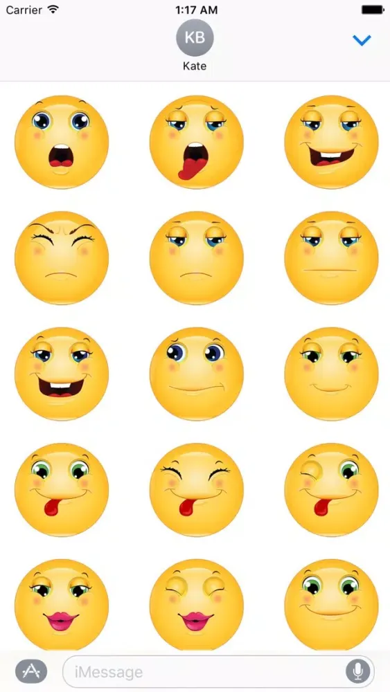 Cute Smileys Emoticons Sticker स्क्रीनशॉट
